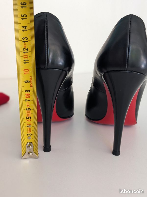 Christian Louboutin Decollete 868 100 - Black Jazz Calf - Taille 37.5 - Très bon état (image 7)