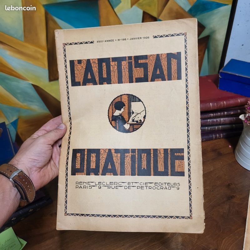 📰🎨📚✨ Revue ancienne "L'Artisan Pratique" – Janvier 1926 – Art Décoratif (image 5)