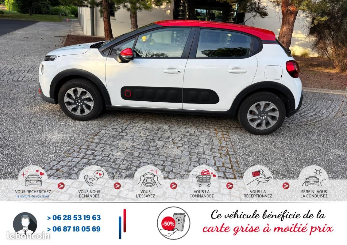 Citroën C3 III 1.2 VTi 12V 82 cv White&Red Color*Crit'Air 1*Ct Kit Distribution Entretien Complet... (image 17)