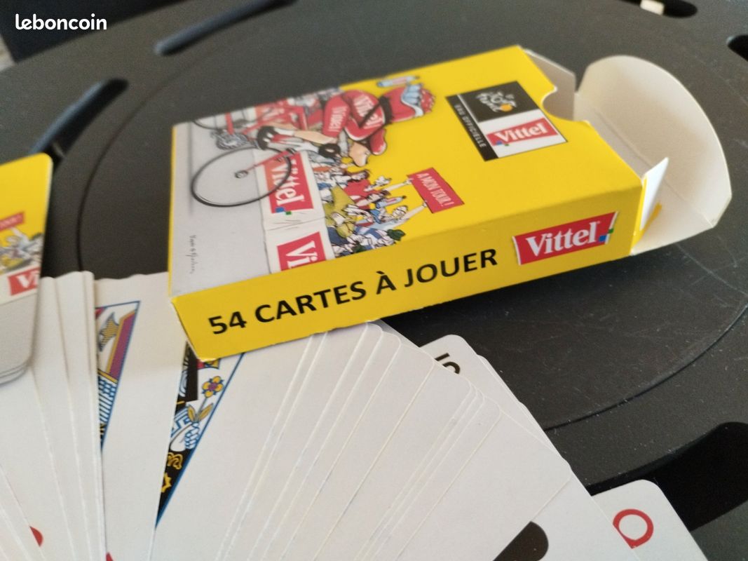 Jeu De 54 Cartes Tour De France Vittel Eau – Cyclisme, édition Originale, Plastique, TBE