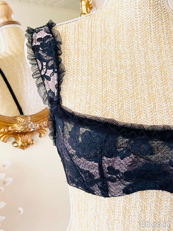 Soutien-gorge Corbeille Chantal Thomass – Taille 90B, Imprimé Pois, Jamais Porté Avec étiquettes
