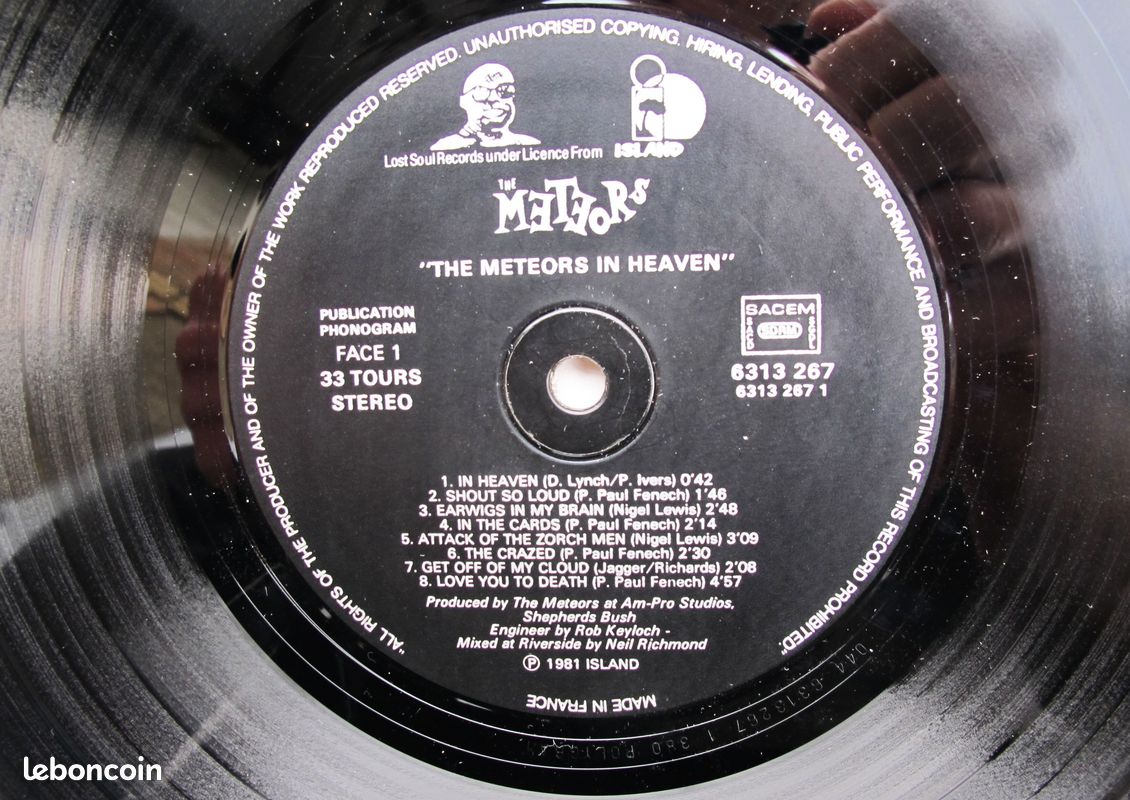 Vinyle original - The Meteors - In Heaven (image 4)