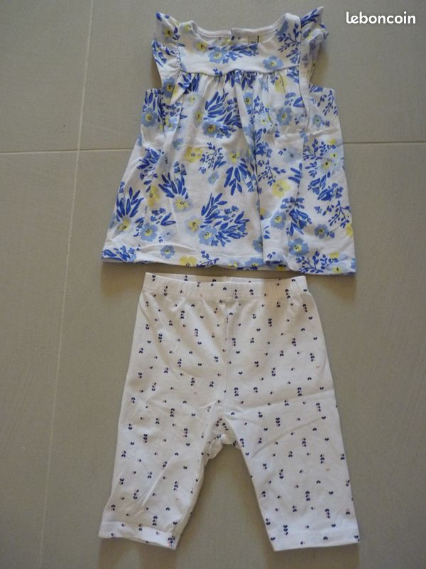 Ensemble fille haut et calecon 18 mois (image 1)