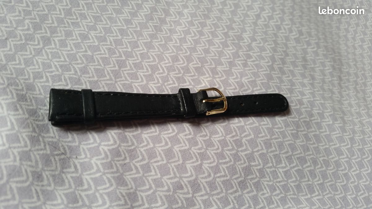 Bracelet montre femme cuir noir (image 1)