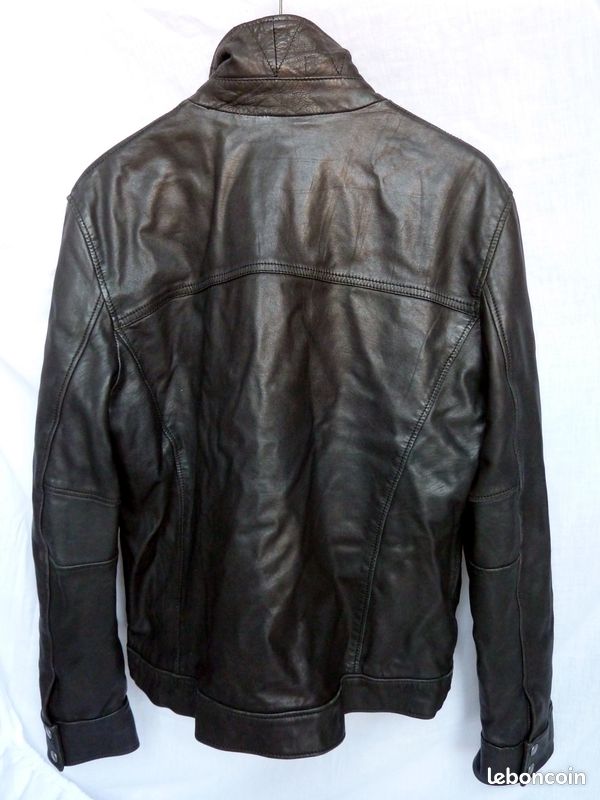 Veste cuir - Blouson Cuir Chevignon taille L (image 2)