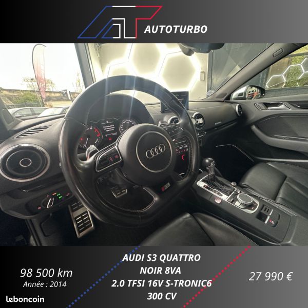 Audi S3 SPORTBACK 2.0 TFSI 300CH Garantie 12 mois QUATTRO S TRONIC 6 (image 13)