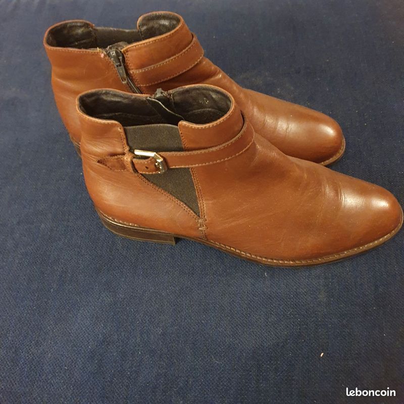 Paire de bottines, boots marron (image 3)