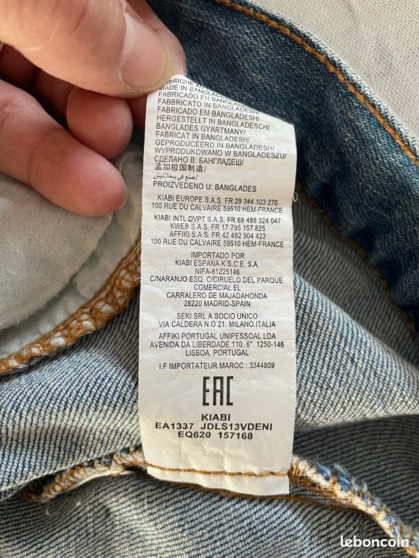 Veste jean’s noire homme C&A (image 4)