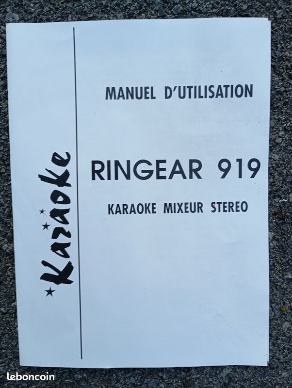 Karaoké hi-fi stéréo mixer ringear 919 occasion, à Cartignies | Clasf image-video