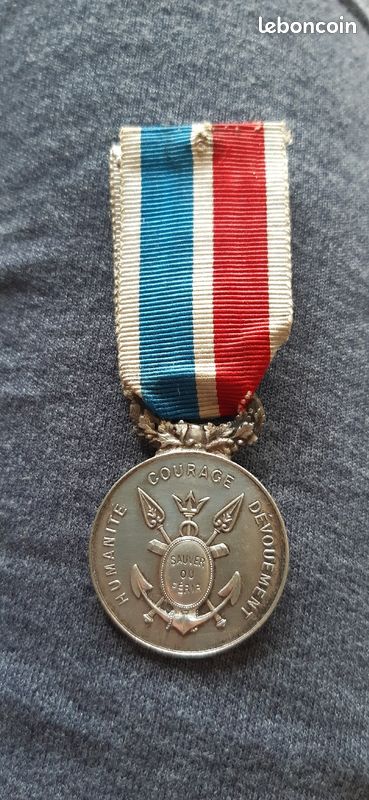 Silver medal of the Societe des Sauveteurs du Midi Bouches du Rhone