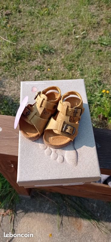 Sandales plakton taille 18 - nubuck - rose (image 7)