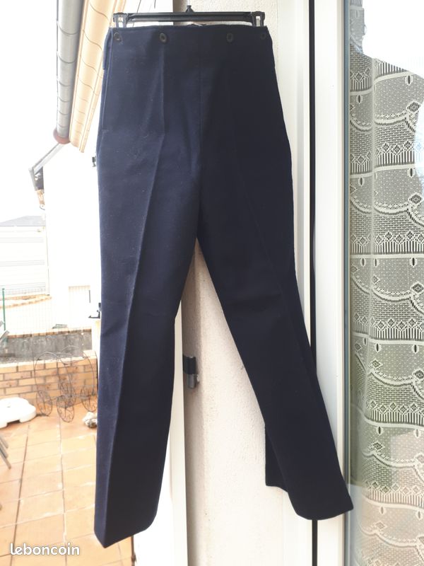 Pantalon à pont ancien en laine T 42, guerre Algérie (image 1)