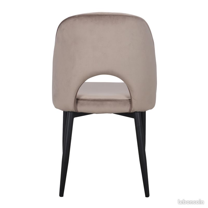 4 Chaises Velours beige Haute qualité Neuve (image 5)