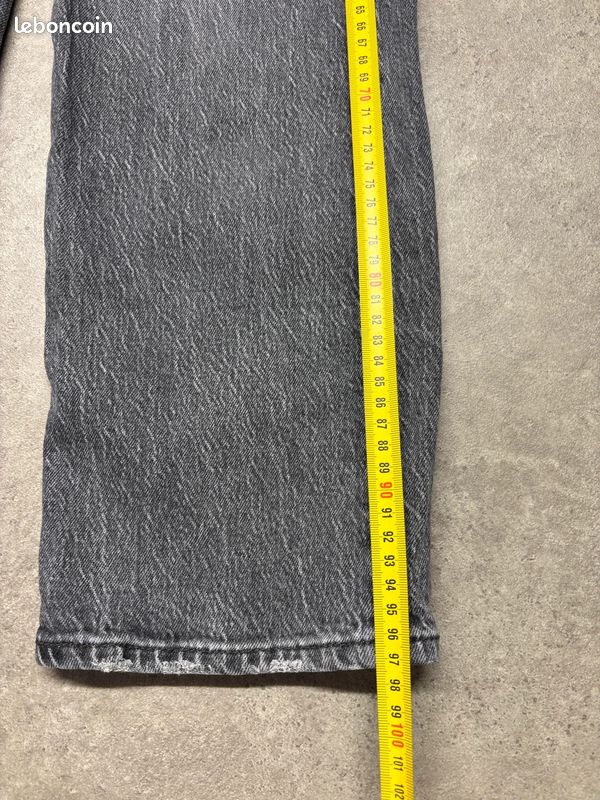Jean Levi's Ribcage Straight Ankle premium taille haute en denim gris foncé | Taille 32 FR #SLCP58.78 (image 8)