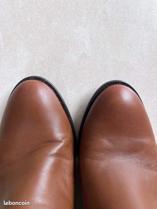 Bottines camel en cuir avec anneaux doré Eram taille 41 (image 7)