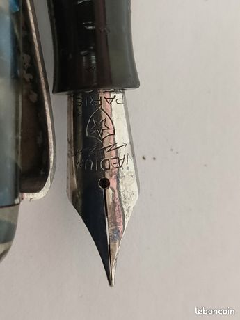Stylo plume OLD CHAP Grand Prix celluloid marbrée 1940's - Atelier Lesoon