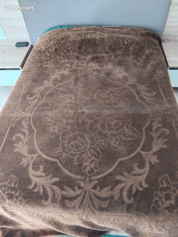 Couverture Dralon 2 personnes vintage (image 1)
