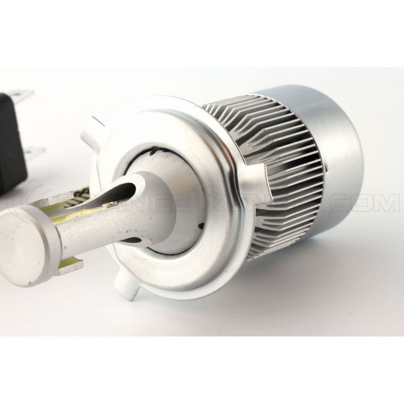 2 x ampoules h4 bi-led ventilé cob c6 - 3800lm - 12v / 24v - Équipement auto