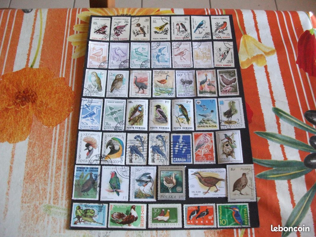 100 timbres étrangers (oiseaux) (à l'unité 5 centimes) - Collection
