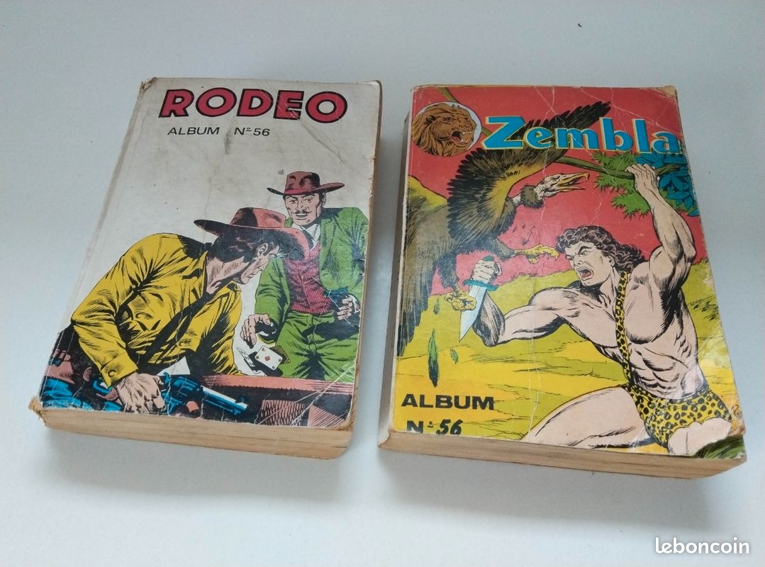 Lot 2 anciens livres 1976 : Rodeo et Zembla album N°56 (image 2)