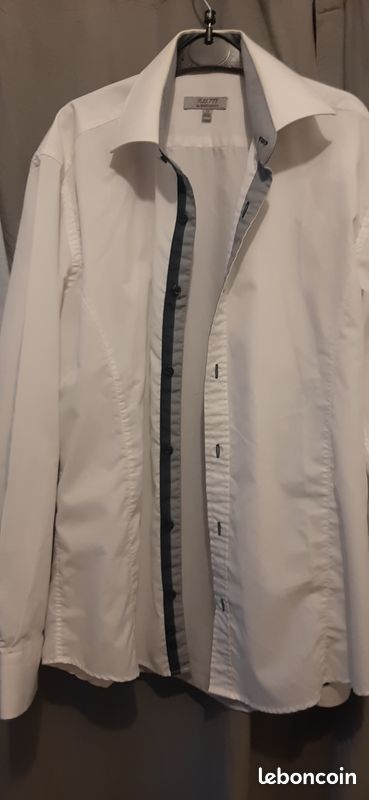 Chemise blanche bi color Vêtements