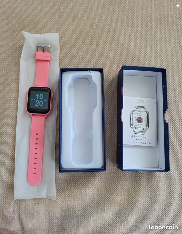Montre connectée enfant A8 neuve – Jeux, caméra, rose (image 1)