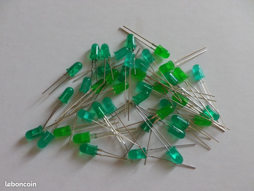 Led verte 5mm traversante (image 2)