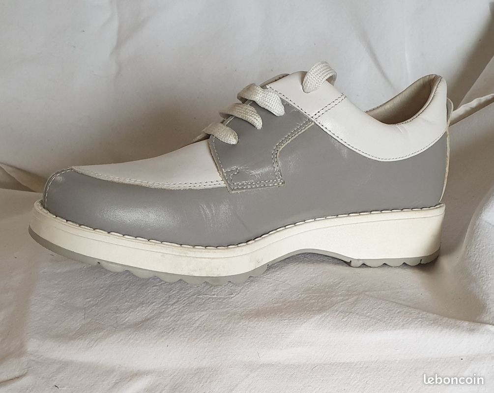 Chaussures à lacets bicolores cuir Chaussures