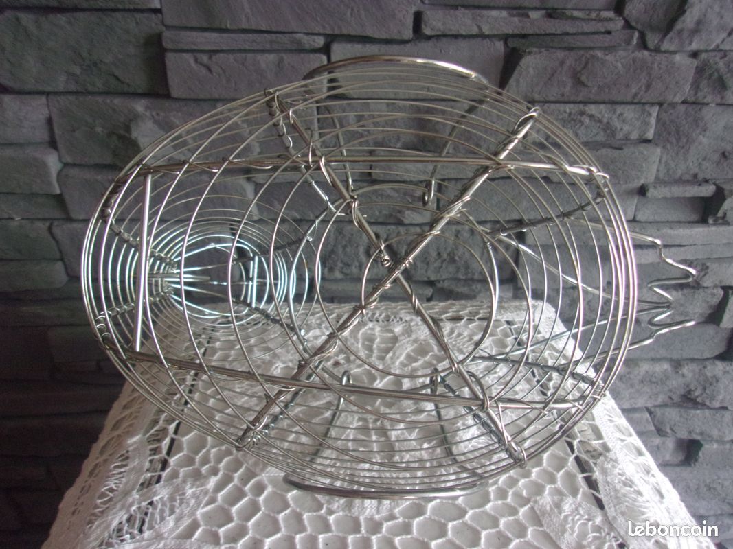 Panier à oeufs ou salade en métal forme poule/panier fil de fer décoration (image 3)