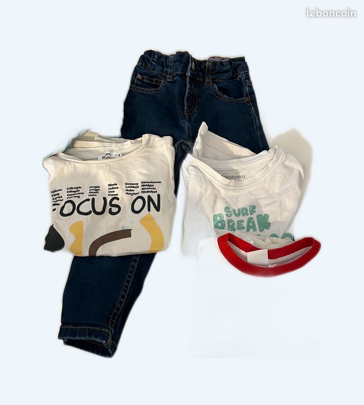 Lot Vêtements Décontracté Pour Garçon 6 Ans - Jeans Et T-shirt, Occasion En Très Bon état