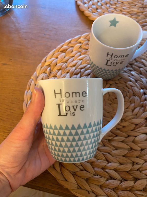 Lot de 2 tasses et 2 bols (image 2)