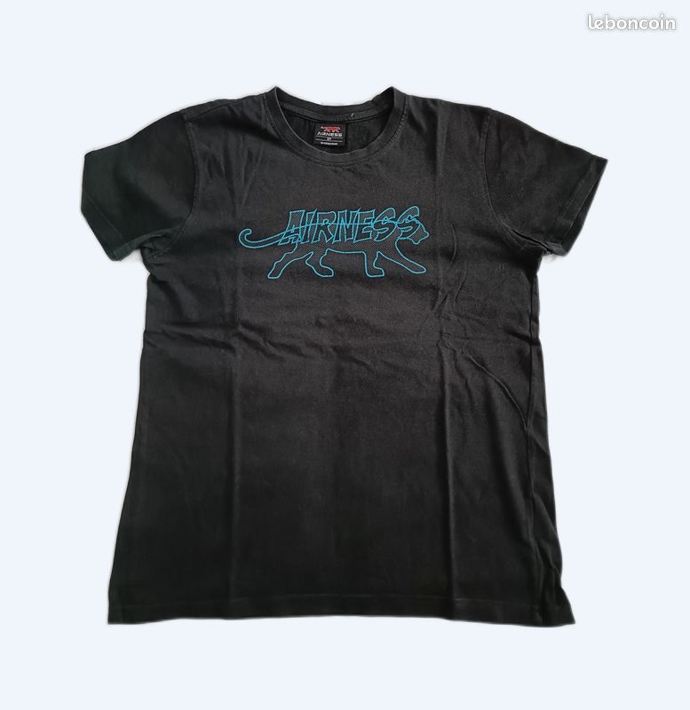 T-shirt noir 12 ans Airness Vêtements