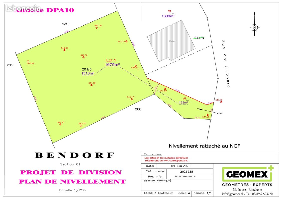 Terrain 1675 m² · à Bendorf · 1 675 m² · 109 000 €
