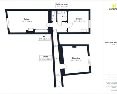 Appartement 238 000 € - 51 m²