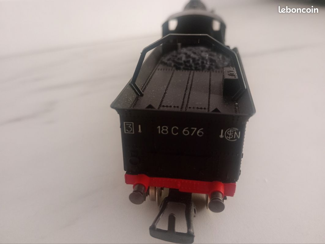 Locomotive à Vapeur HO Jouef 8282 / Type 140 C 231 Verte – éclairage Avant, Occasion