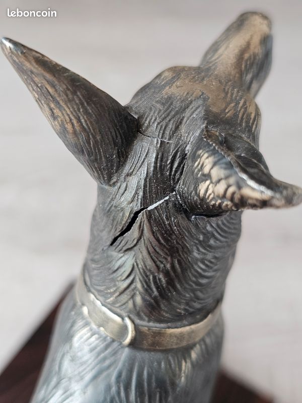 Statue Berger Allemand en Régule – Socle Bois (image 13)