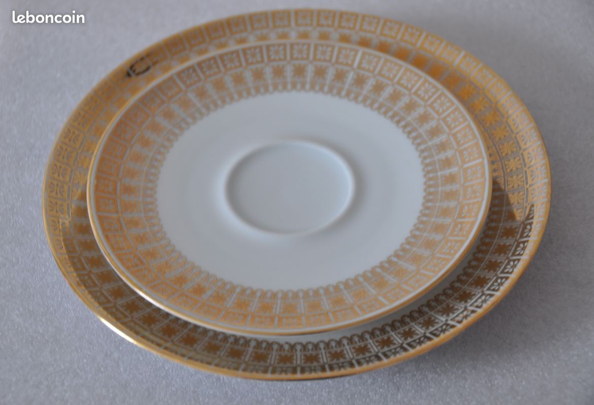 Lot Bol + 6 Petites Assiettes Winterling Röslau Bavaria – Porcelaine Vintage 50/60