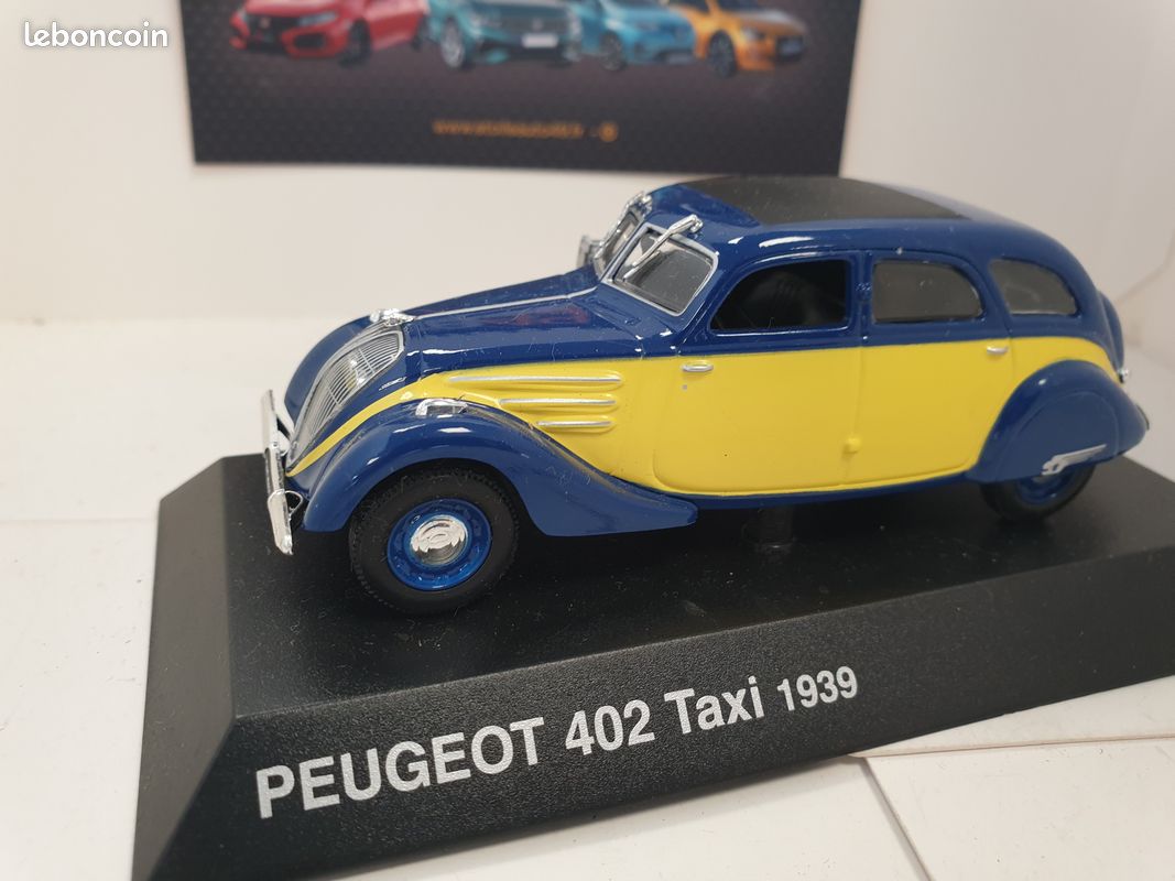 Miniature Peugeot 402 Taxi Dubray 1935 - Échelle 1/43 - Modèle D