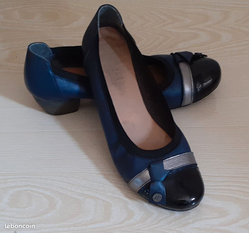 Ballerines cuir à talon 3 cm HIRICA 38 (image 3)