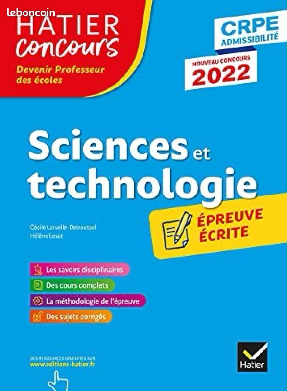 Livre CRPE SCIENCES (image 1)