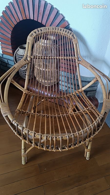 Fauteuil rotin (image 4)