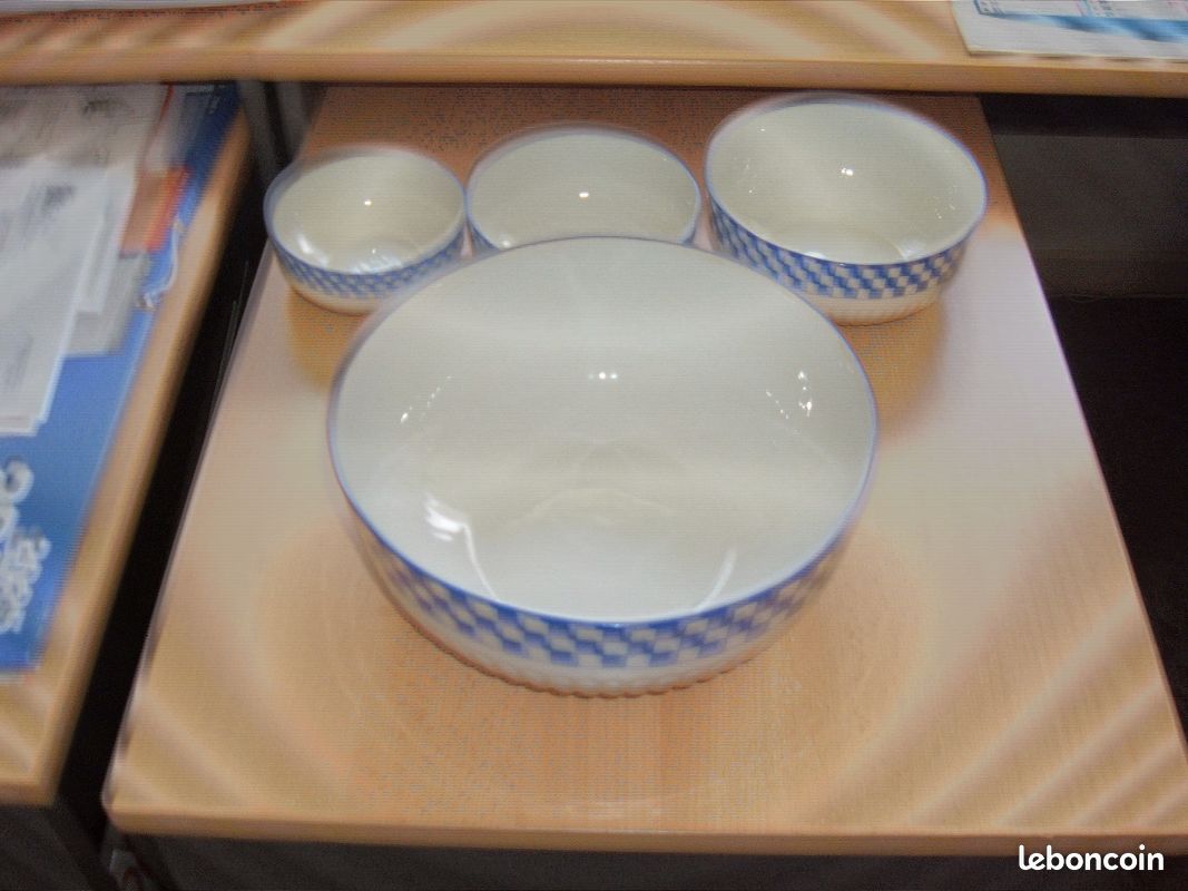 Porcelaine motif bleu (image 1)