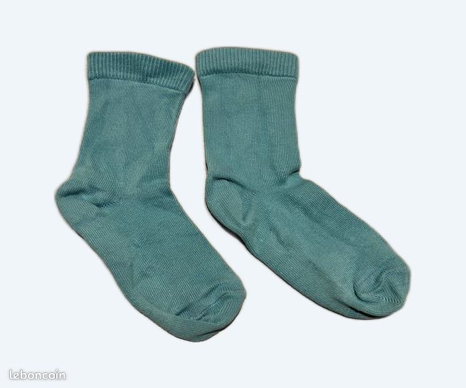 Chaussettes 31/34 DPAM bleu turquoise (image 1)