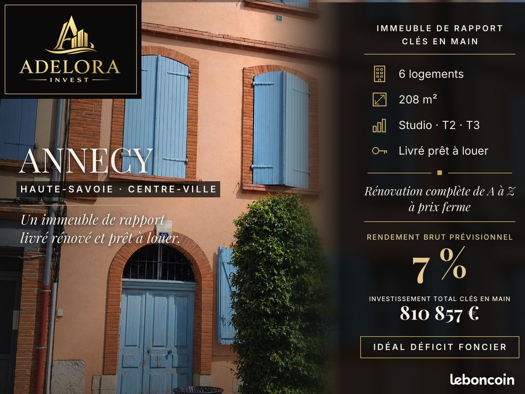 Immeuble 12 pièces 208 m² · à Annecy · 208 m² · 810 857 €