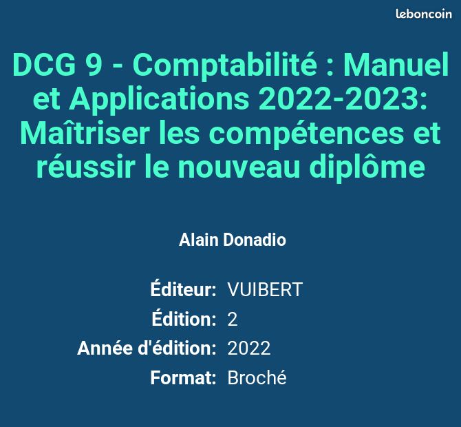 DCG 9 - Comptabilité : Manuel et Applications 2022-2023: Maîtriser les compétences et réussir... (image 2)