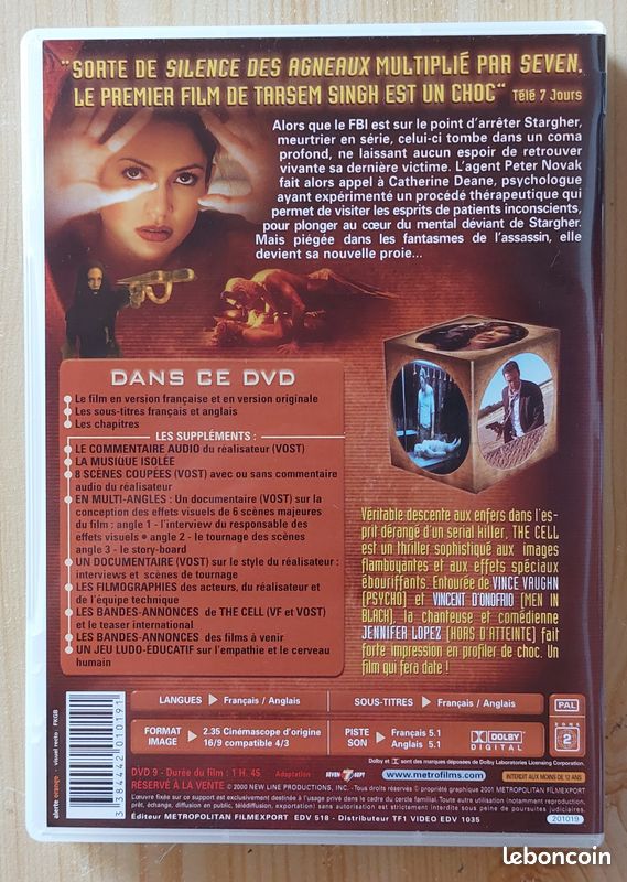 1 DVD du film " The Cell " en édition prestige (image 2)