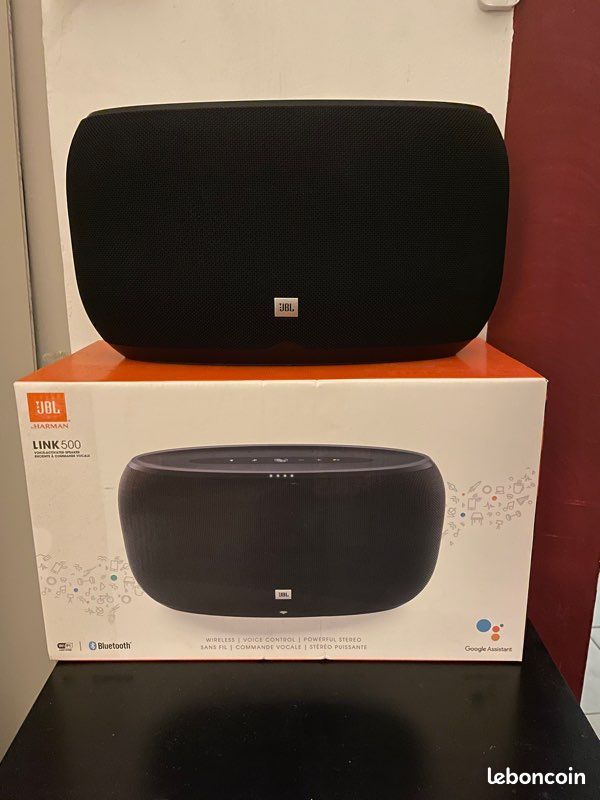 Enceinte Bluetooth sans fil JBL Link 500 noir avec Assistant Google intégré (image 2)