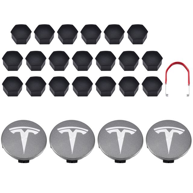 Tesla Model 3 Centre de roue Tesla + Caches Ecrous - Équipement auto