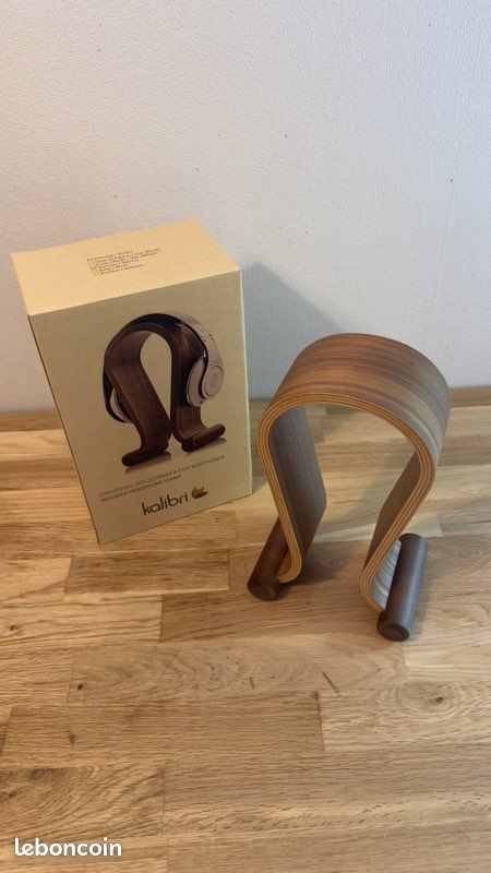 Support Mural En Bois Naturel Pour Casque Audio – Élégant, Gain De Place Et Robuste En Hêtre