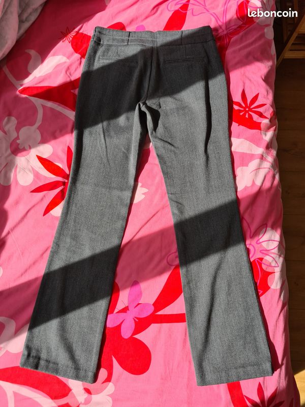 Pantalon tailleur smart gris (image 2)